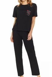 Czarna piżama damska Doctor Nap PM.7133