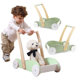 Viga Polarb Drewniany Wózek 2W1 Chodzik Pchacz