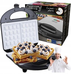 Gofrownica Duża Moc 1000W 2 Gofry Non-stick