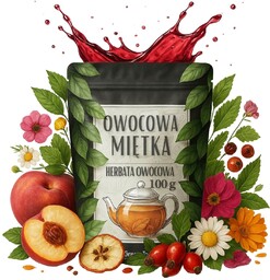 Owocowa miętka 100 g - herbata owocowa smak