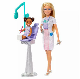 Barbie. JCR74 Lalka dentystka Barbie zabawka