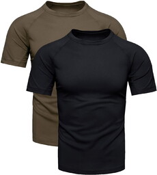 Dwupak męski t-shirt khaki i czarny Recea