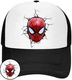 CZAPKA Z DASZKIEM SPIDERMAN DLA DZIECI NA LATO