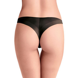 Majtki damskie brazyliany z elastycznej mikrofibry Shine Black