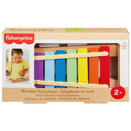 Fisher-Price Drewniane cymbałki Ksylofon, Drewniana zabawka, dla dzieci