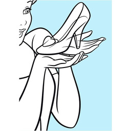 Disney obraz ścienny od Komar Cinderella Glass Shooe