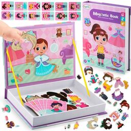 Książka magnetyczna, puzzle, garderoba dziewczynki, Ricokids