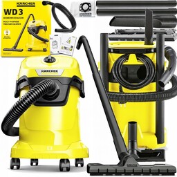 Odkurzacz Przemysłowy Karcher WD3 Mocny 1000W Budowlany Sucho