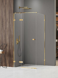 Złota kabina prysznicowa lewa 90x90 EXK-6758 Avexa Gold