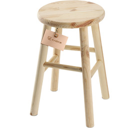 Taboret drewniany Falun 45 x 29 cm, naturalny