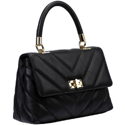 Luka listonoszka damska skóra naturalna pikowana z paskiem