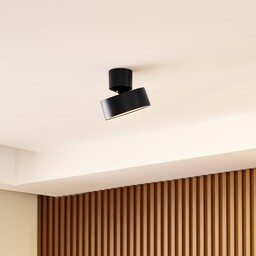 Lampa Sufitowa Lindby, Nivoria, czarny, salon, aluminium, nowoczesny