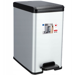 Kosz na śmieci Curver Slim Bin 25L, srebrny