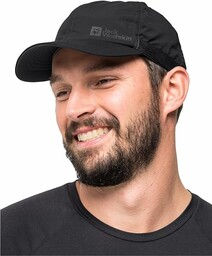 Jack Wolfskin Czapka baseballowa z paskiem, uniseks, czarna,