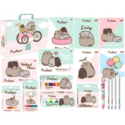 Wyprawka Szkolna Zestaw Plastyczny Pusheen+teczka Z Rączką XL-18-ELEMENTÓW