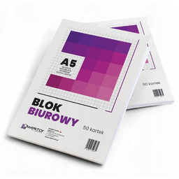 Blok biurowy A5 50 kartek kratka