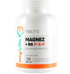 MyVita, Magnez + witamina B6 P-5-P, 250 tabletek