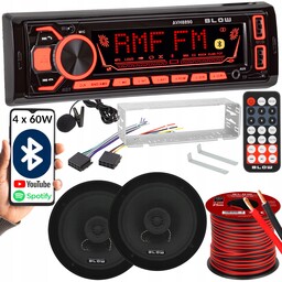Radio Samochodowe 1-DIN 480W Bluetooth Rds Usb Aux
