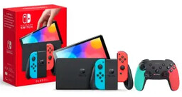 Nintendo Switch OLED Czerwono-niebieski + Pad Trust GXT