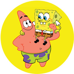 Dekoracyjny opłatek tortowy Spongebob - 20 cm