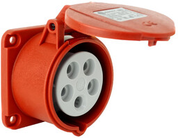 Gniazdo tablicowe proste CEE 400V 16A/5P 70x70 mm