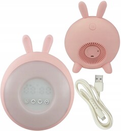 Budzik Elektroniczny Zegar Cyfrowy Lampka Nocna Led Rgb