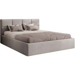 Dwuosobowe łóżko tapicerowane Rimini (Slim 2) z pojemnikiem