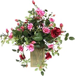 Dzikie róże w wazonie, 32 cm, sztuczne róże,