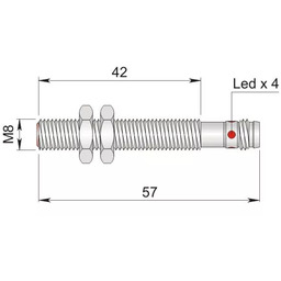 Czujnik indukcyjny 8 mm SI8-DC2 NPN NO H1