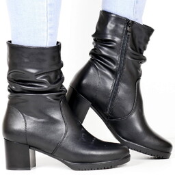 Damskie Botki Skórzane na Obcasie Sergio Leone 25289