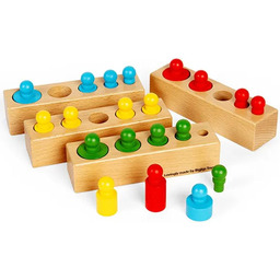 Drewniane odważniki sorter Montessori Kolory i wielkości Bogjigs