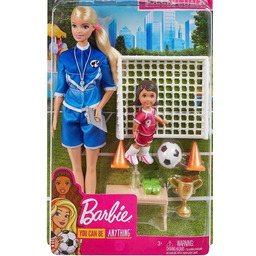 Lalka Barbie Zestaw Trenerka Piłki Nożnej Dziecko