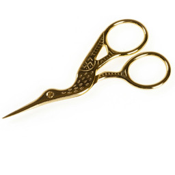 Nożyczki nożyce krawieckie metalowe do HAFTU kształt bociana