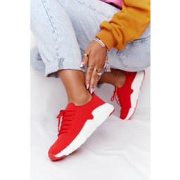 Damskie Sportowe Buty Slip-on Big Star DD274580 Czerwone-37