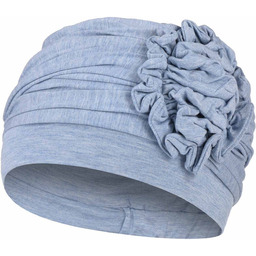 Turban Lotus-Uni Bamboo by Christine Headwear, jasnoniebieski, One