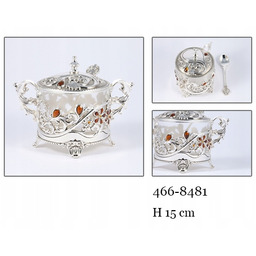 Cukiernica łyżeczka srebrna metalowa platerowana