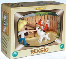 Zestaw figurek: Chłopiec i Reksio (mały) Kolekcjonerska Figurka