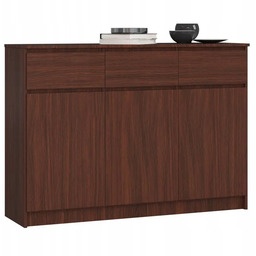 Komoda salon pojemna 140 wenge 3 szuflady 3