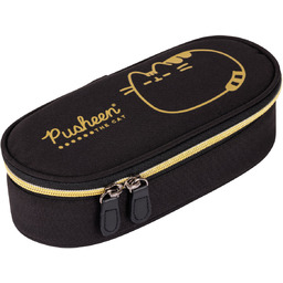 Piórnik saszetka, dla dziewczynki, St.Majewski, kot, czarny