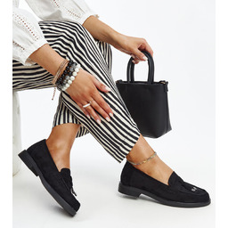 Czarne zamszowe mokasyny Vinceza-37