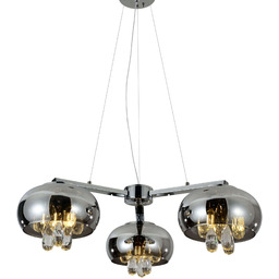 NOWOCZESNA LAMPA WISZĄCA CHROMOWANA TOSSO TRIO