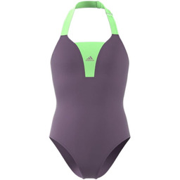 adidas Dziewczynki Sportswear Colorblock Swimsuit Kids, shadow violet/green
