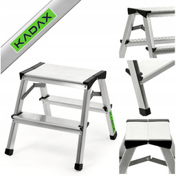 Drabina Aluminiowa Składana Domowa 2 Stopniowa Podest 125kg