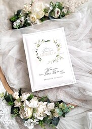 Komunijny album ELEGANCKA ZIELEŃ personalizowany, prezent na Komunie