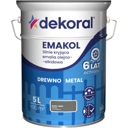 Emalia olejno-alkidowa EMAKOL Szary jasny 5 l Dekoral