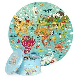 Puzzle okrągłe 150 Mapa świata