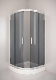 Kabina prysznicowa półokrągła 90x90 szkło grafit