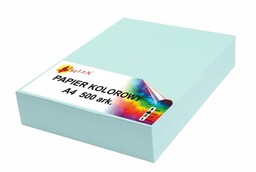 Papier kolorowy A4 80g lazurowy 3628-100 3628-500, Ilość