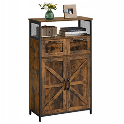 Komoda Kredens do Salonu Kuchni Rustykalny Brąz 108,5x30,5x66