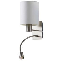 Lindby - Shajan Lampa Ścienna Nickel/White